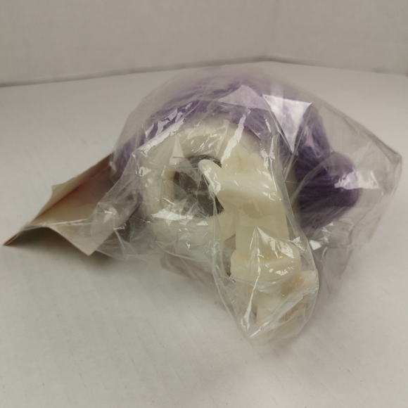 Darice Doll Head and Hands Purple Hair w/ Pink Bows 1984 New In Bag Toni #1239 - Picture 3 of 4